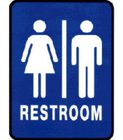 boys bathroom sign clipart blue