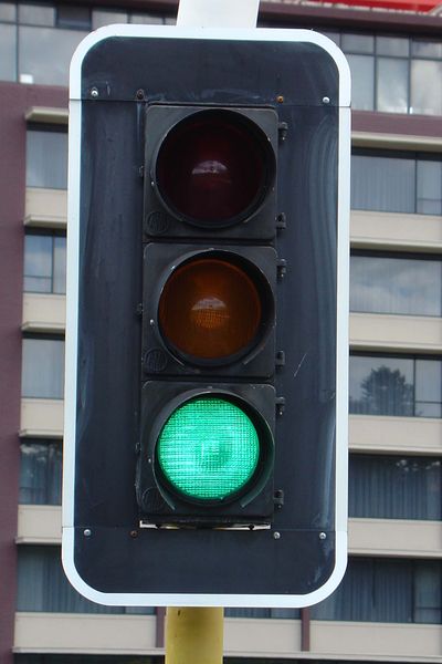 green traffic lights