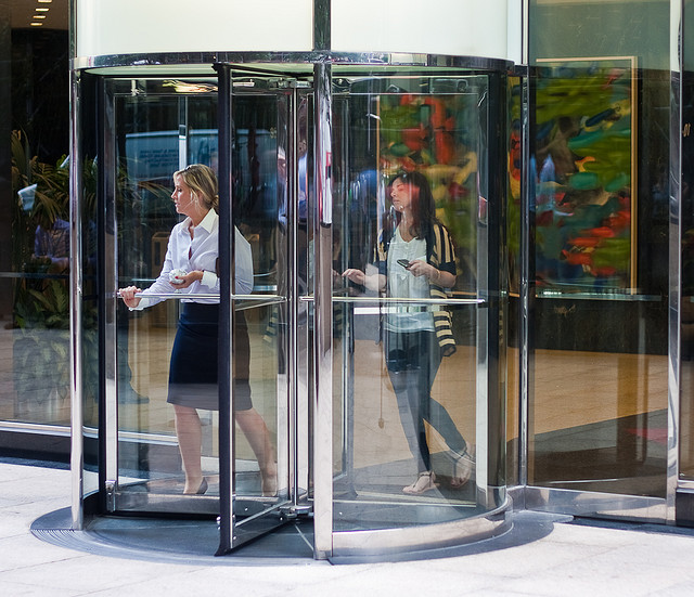 389 Going Through A Revolving Door Without Having To Push